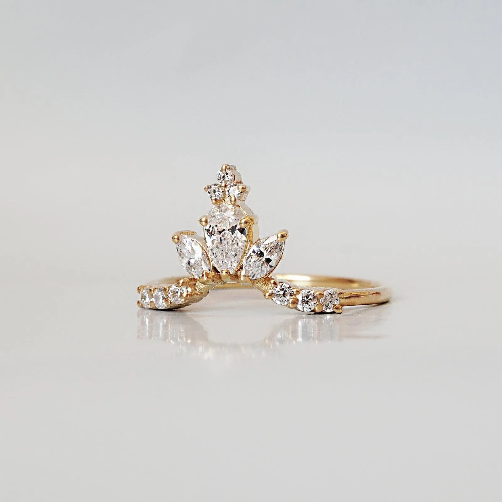 14K Majestic Moonstone Ring Set