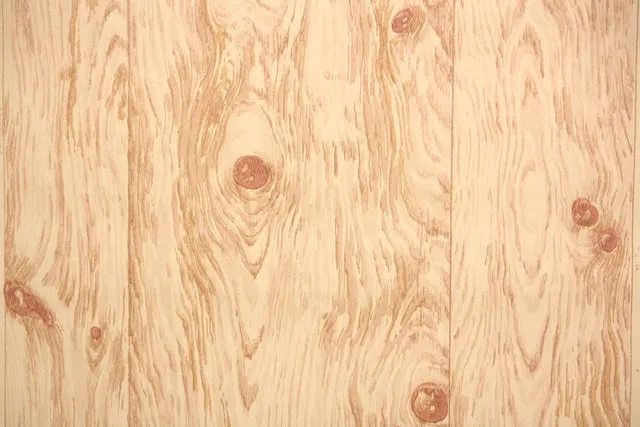1940s Faux Wood Grain Vintage Wallpaper