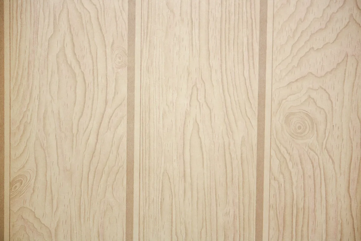 1940s Faux Wood Grain Vintage Wallpaper