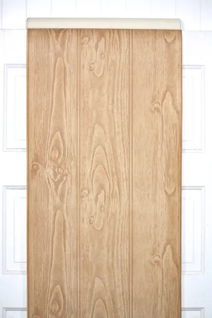 1940s Faux Wood Grain Vintage Wallpaper