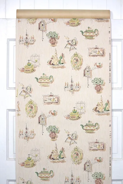 1950s Kitchen Vintage Wallpaper