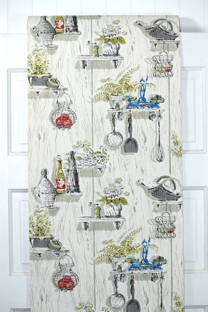 1960s Kitchen Vintage Wallpaper