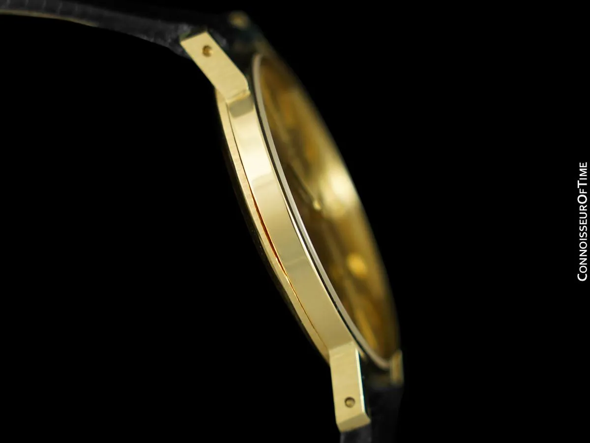 1973 Rolex Cellini Vintage Mens Midsize Handwound Watch, Ref. 3833 - 18K Gold