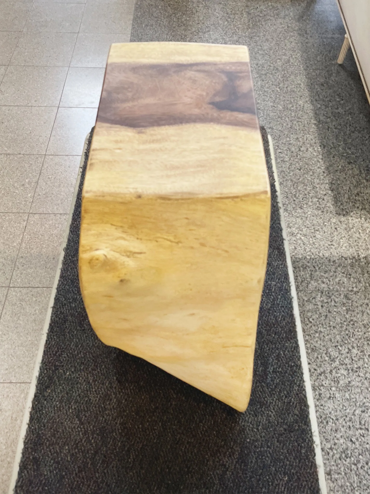 20th Century Curled Wood Pedestal End Table