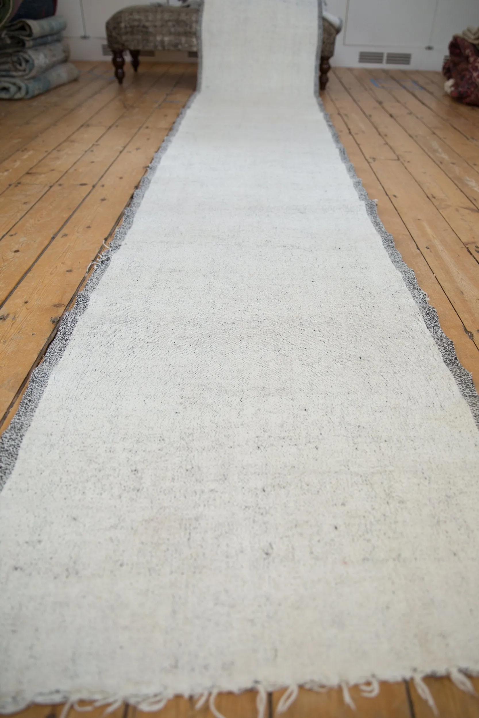 2.5x47.5 Vintage Turkish Flatweave Design Rug Runner