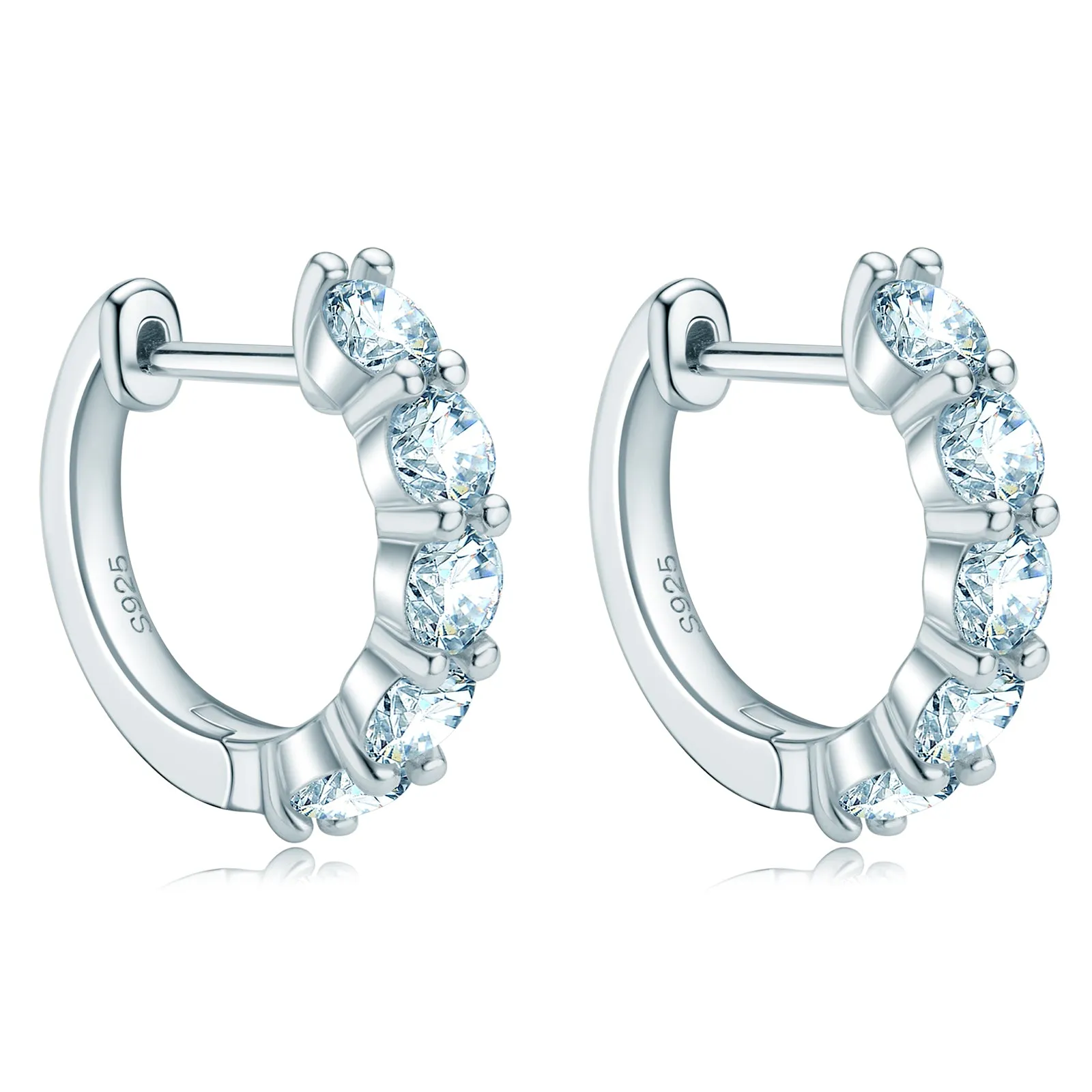 3.5mm Round Cut Moissanite Clip Earrings