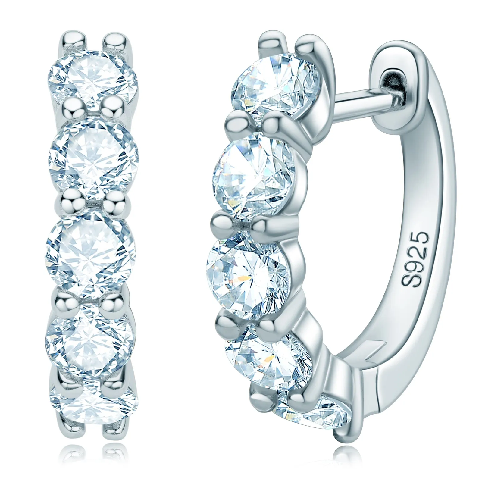 3.5mm Round Cut Moissanite Clip Earrings