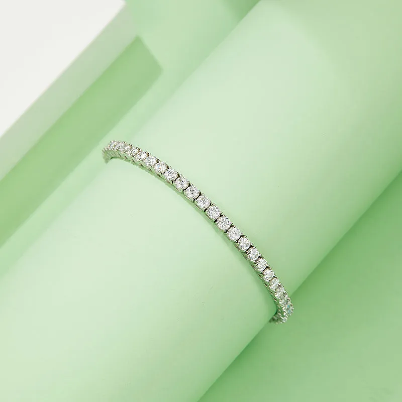 3mm/4mm/5mm Round Moissanite Classic Tennis Bracelet