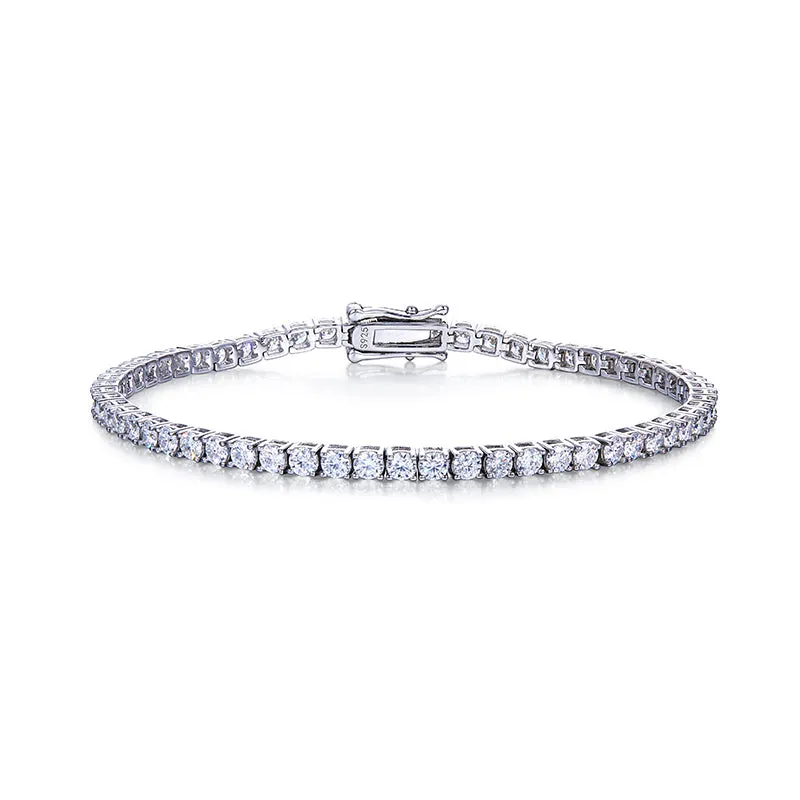 3mm/4mm/5mm Round Moissanite Classic Tennis Bracelet