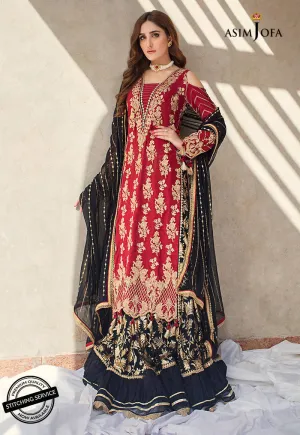 AJLE-11 | Asim Jofa Chiffon Collection 2021 Limited Edition | Unstitched Embroidered Chiffon Suits