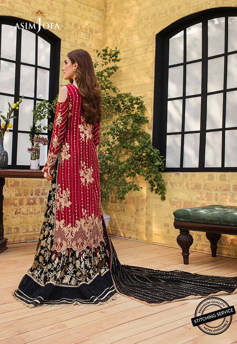 AJLE-11 | Asim Jofa Chiffon Collection 2021 Limited Edition | Unstitched Embroidered Chiffon Suits