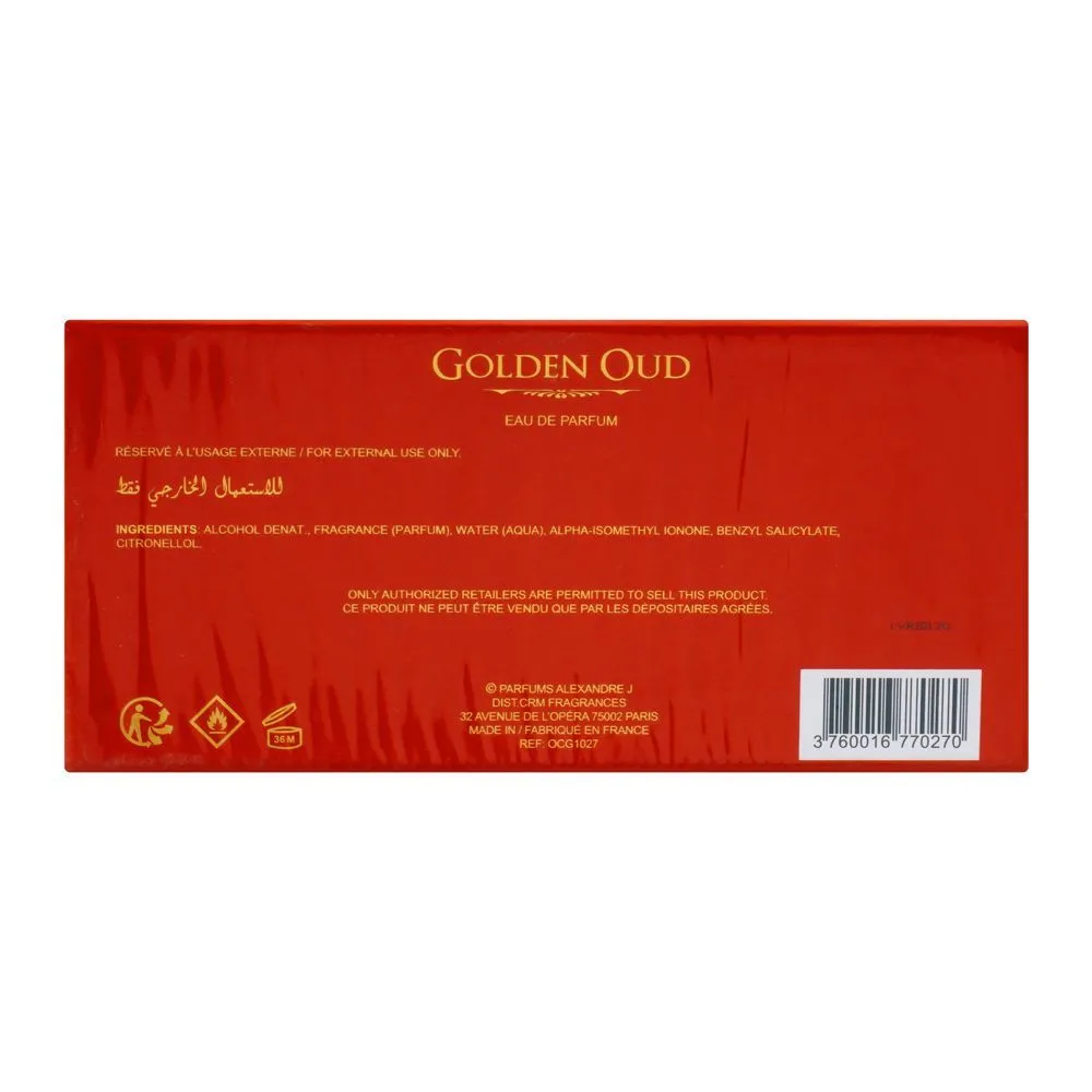 Alexandre.J The Collector Golden Oud Eau De Parfum | United Arab Emirates| perfume  For Men.