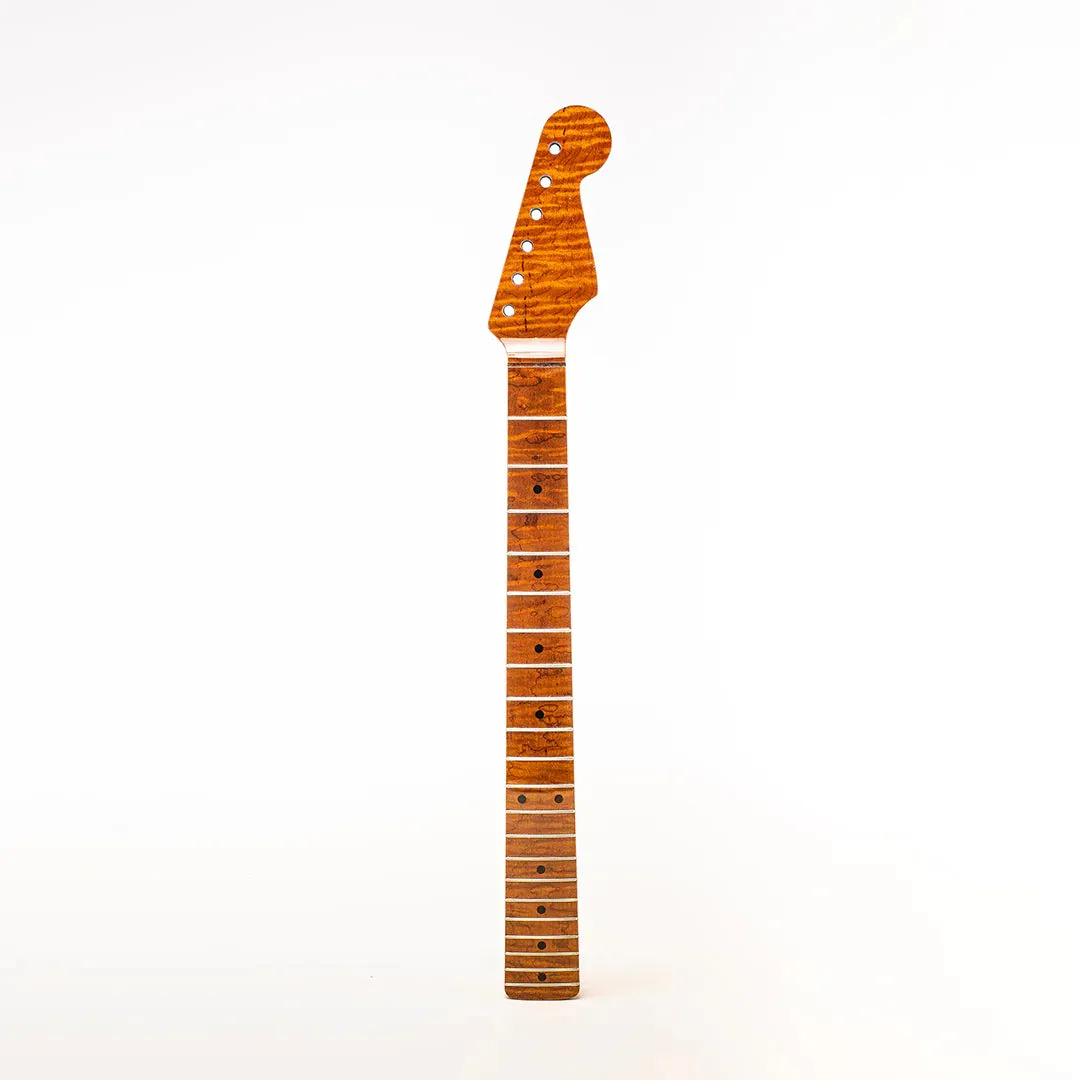 Allparts Select "Licensed by Fender®" AAA  Roasted Flame Maple "VIN-MOD" Replacement Neck for Stratocaster® - Nitro Finish