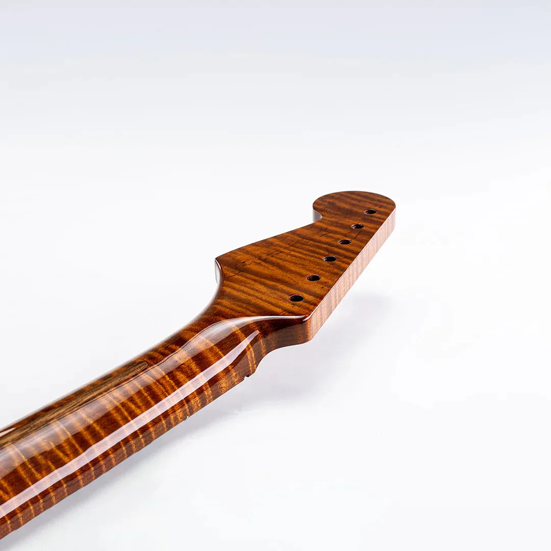 Allparts Select "Licensed by Fender®" AAA  Roasted Flame Maple "VIN-MOD" Replacement Neck for Stratocaster® - Nitro Finish