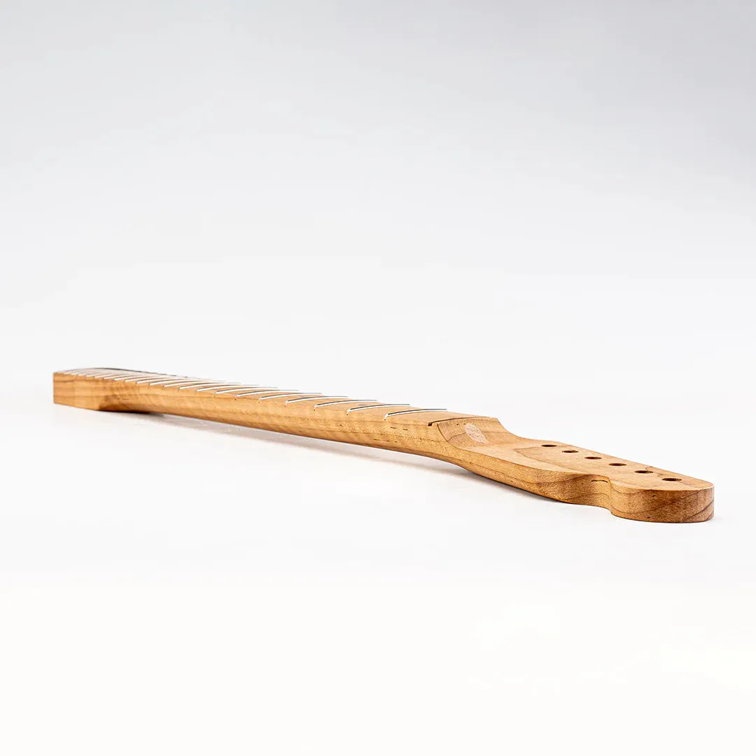 Allparts Select "Licensed by Fender®" AAA  Roasted Flame Maple "VIN-MOD" Replacement Neck for Telecaster® - Unfinished - Soft V Shape