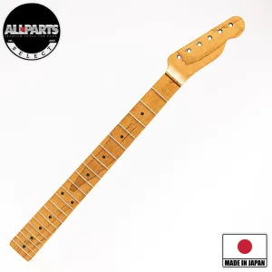 Allparts Select "Licensed by Fender®" AAA  Roasted Flame Maple "VIN-MOD" Replacement Neck for Telecaster® - Unfinished - Soft V Shape