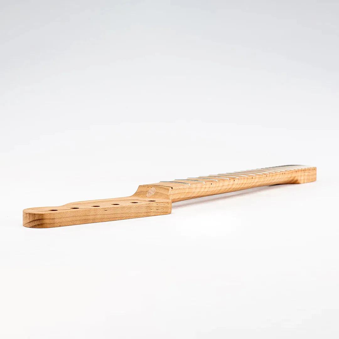 Allparts Select "Licensed by Fender®" AAA  Roasted Flame Maple "VIN-MOD" Replacement Neck for Telecaster® - Unfinished - Soft V Shape