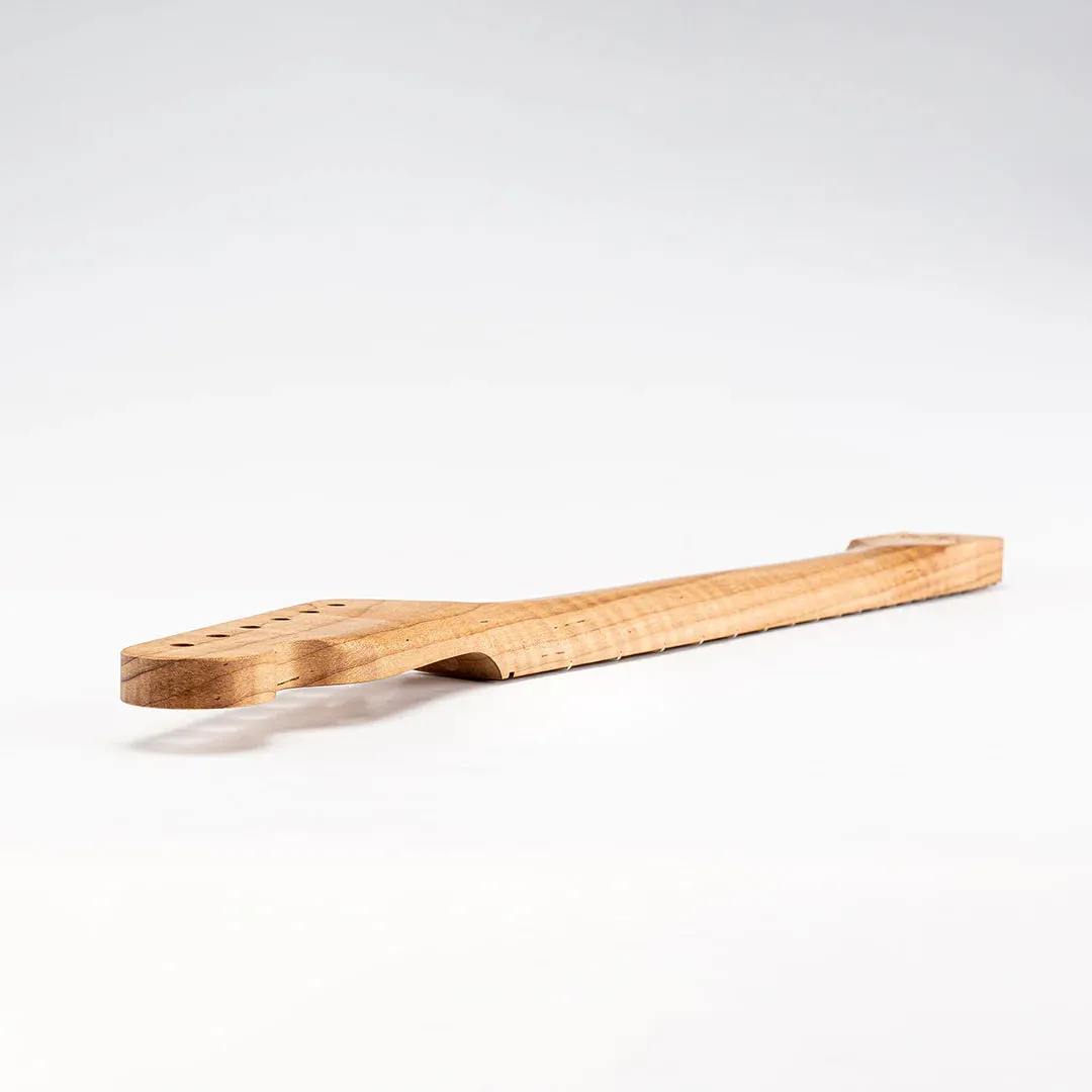 Allparts Select "Licensed by Fender®" AAA  Roasted Flame Maple "VIN-MOD" Replacement Neck for Telecaster® - Unfinished - Soft V Shape