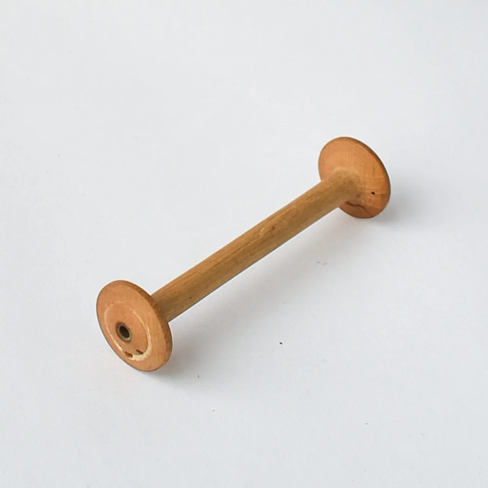 Antique Art Deco Wooden Spool, 4"