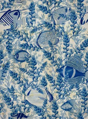 AQUARIUM Indigo Wallpaper