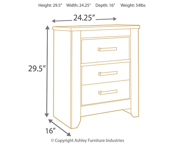 Ashley Express - Zelen Two Drawer Night Stand