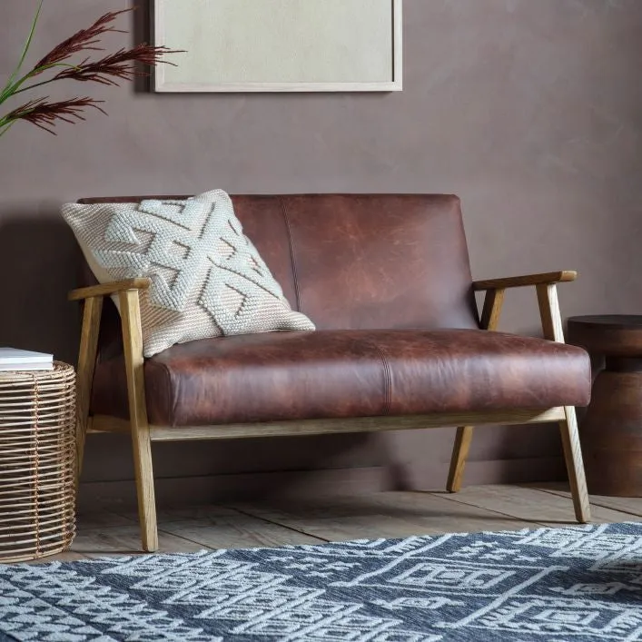 BARRET 2 Seat Vintage Leather Sofa