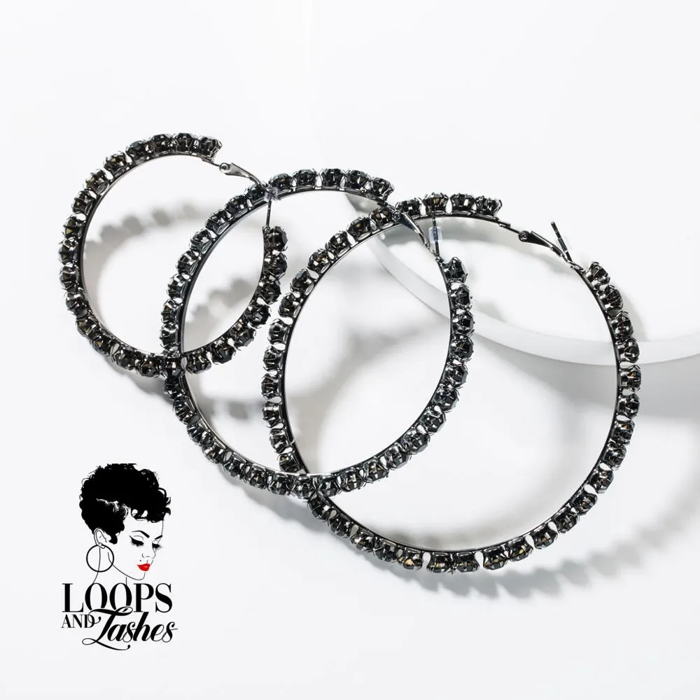 Black is Queen Hoop Earrings