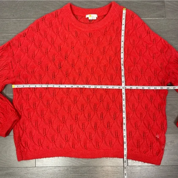 Boden Pointelle Fluffy Sweater Bright Coral K0555 Plus Size 20 / 22 Wool Aplaca