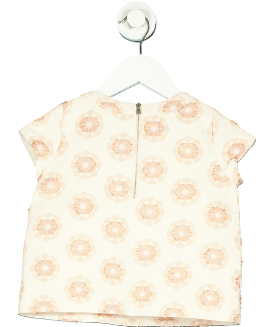 Bonpoint Pink Cotton Blend Rose Blouse 4 Years