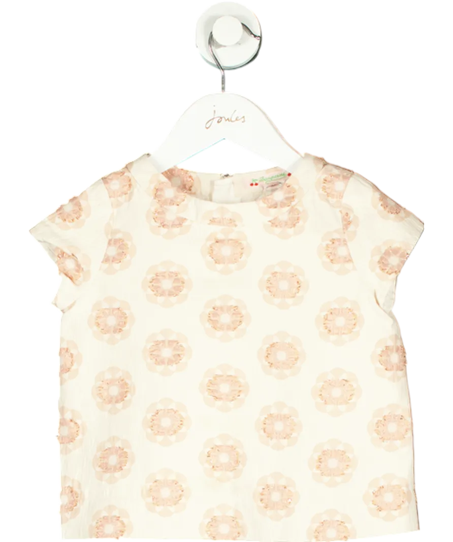 Bonpoint Pink Cotton Blend Rose Blouse 4 Years