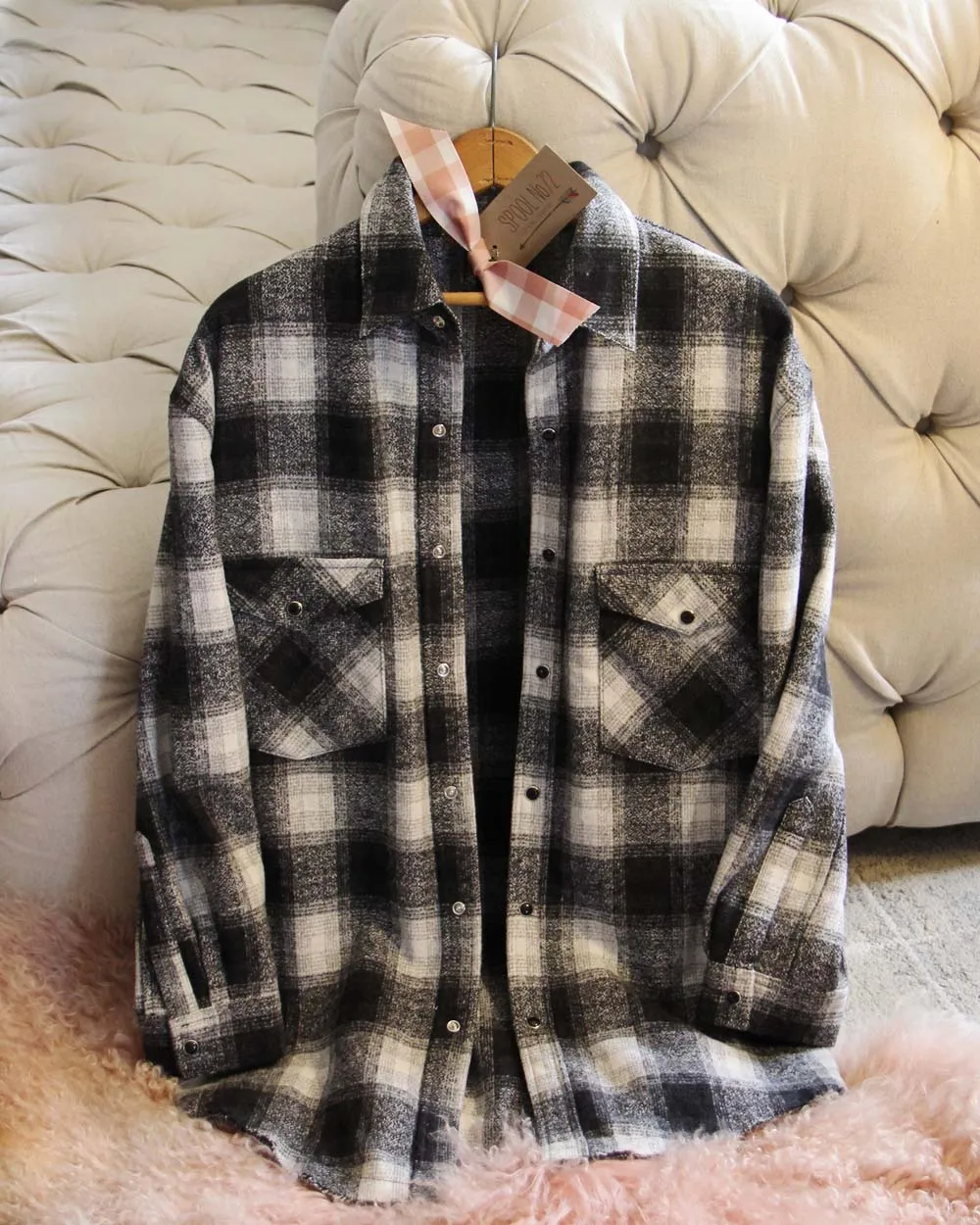 Boyfriend's Barn Shirt in Black