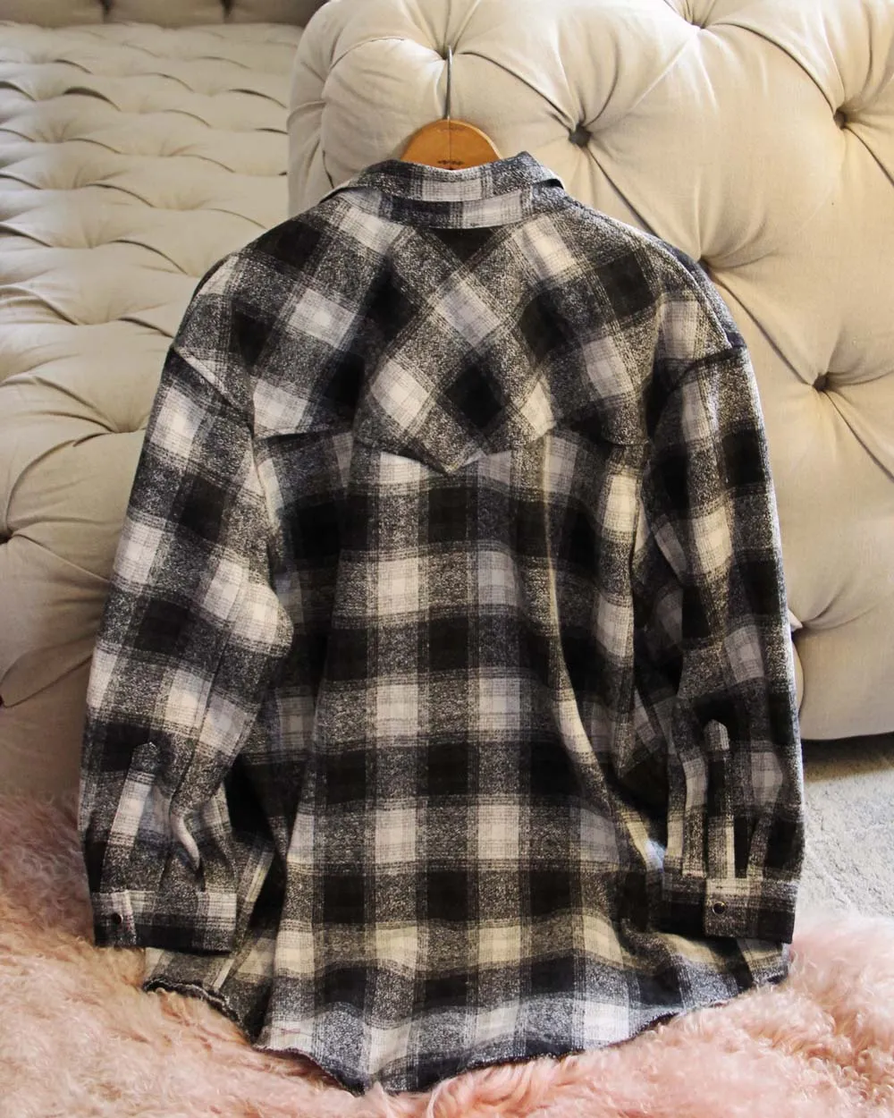 Boyfriend's Barn Shirt in Black