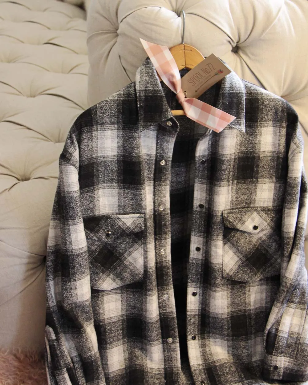 Boyfriend's Barn Shirt in Black