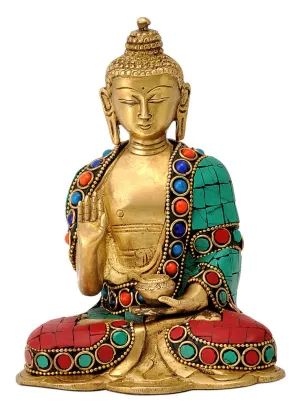 Brass Teaching Buddha Sculpture