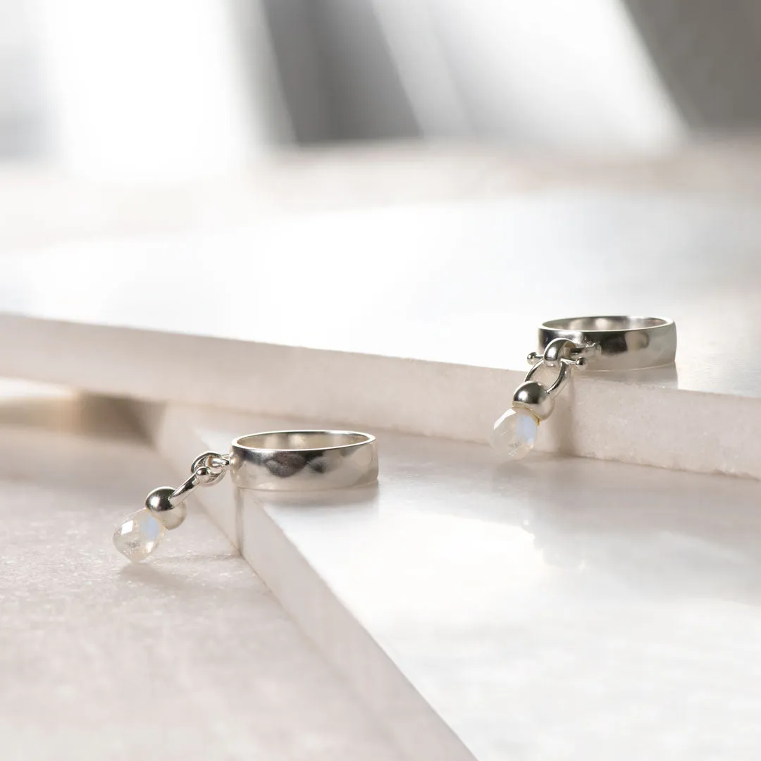 Brio - Moonstone Gemstone Design and Sterling Silver Horse Bit Ring