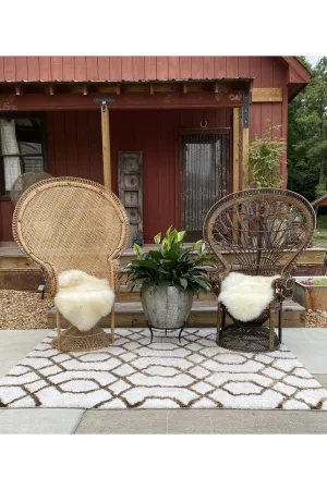 BROWN ORNATE PEACOCK CHAIR - RENTAL