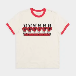 BU Terriers Vintage "Boston" Mascots Ringer Tee