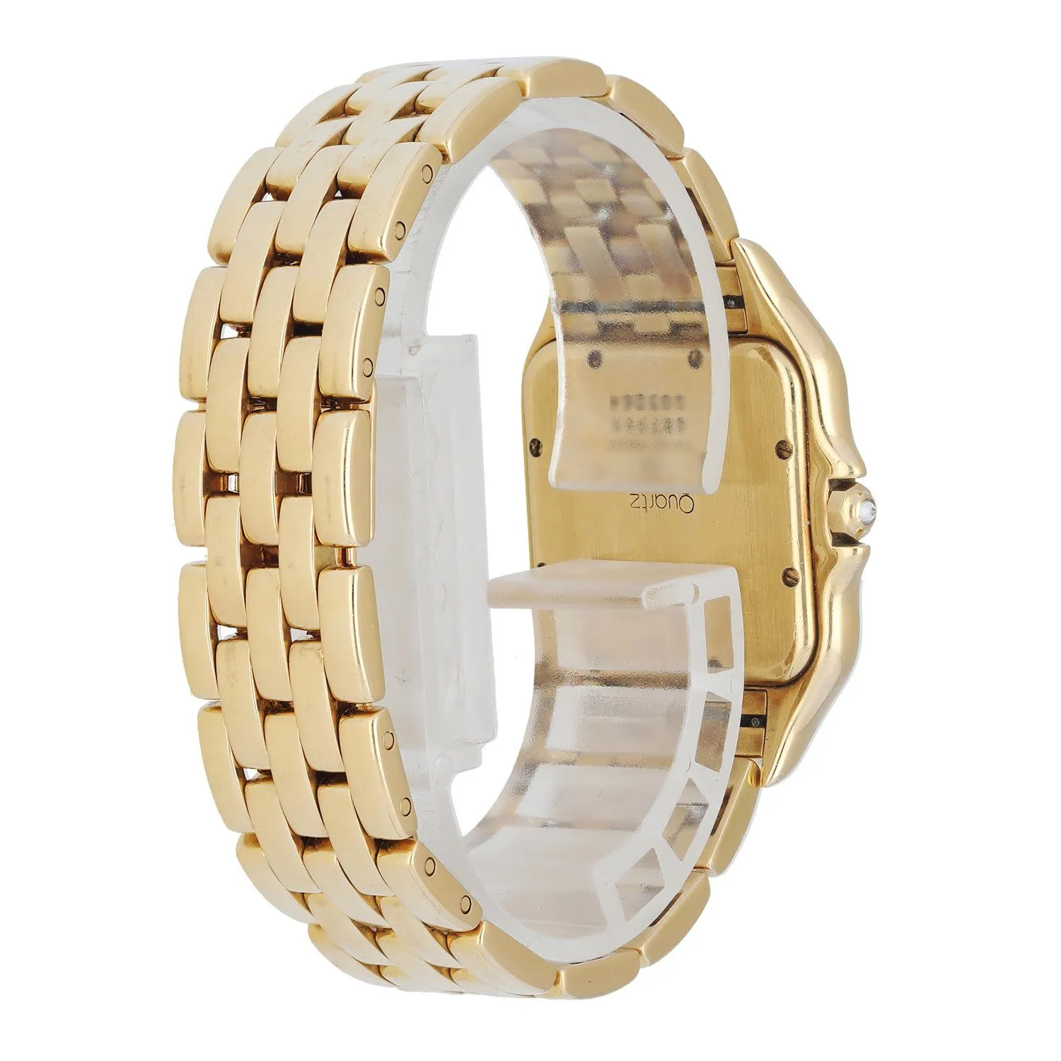 Cartier Panthere Large Diamond Bezel Yellow Gold Watch