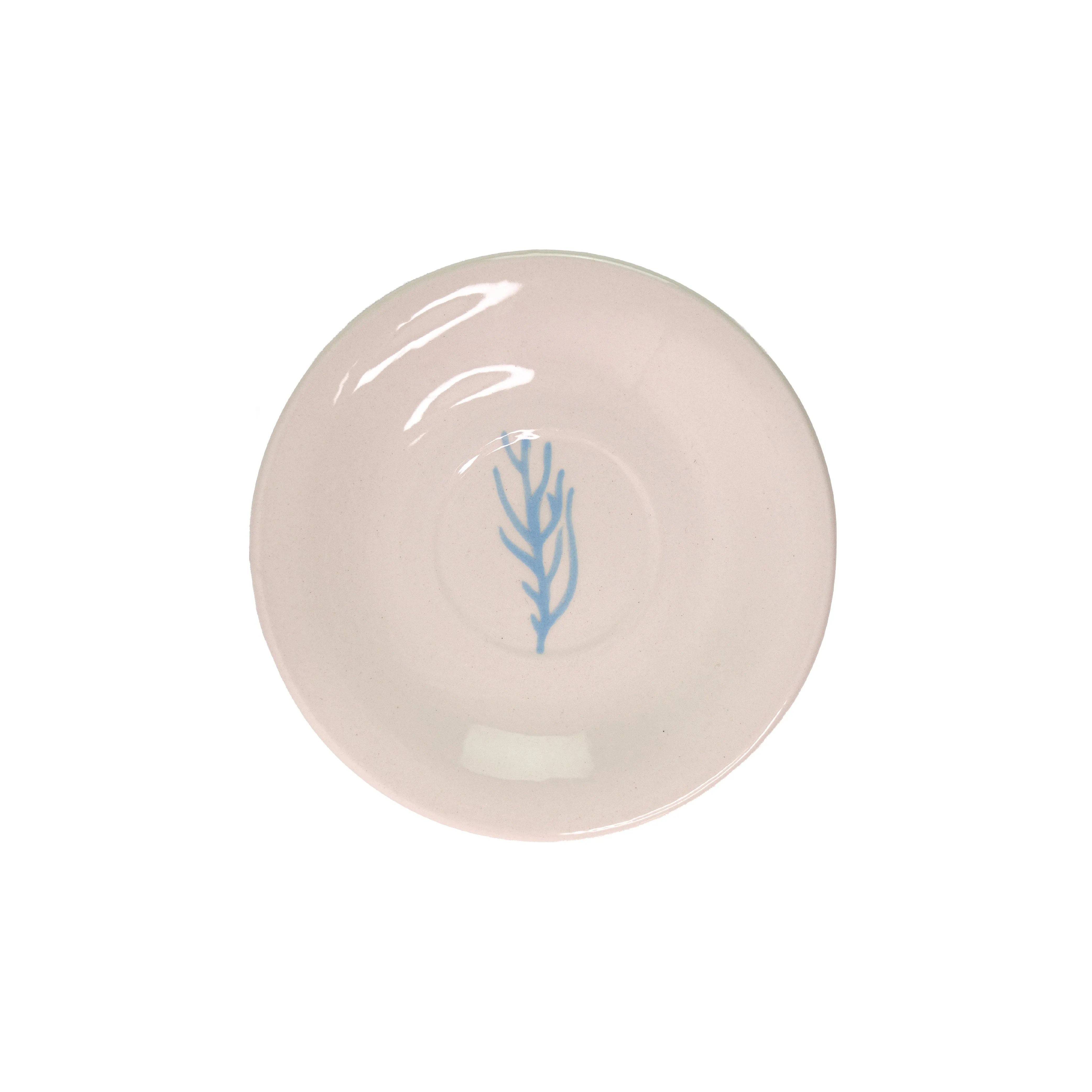 Ceramic Tea Cup & Tea Plate "Corales de la Isla" (Set of 4)