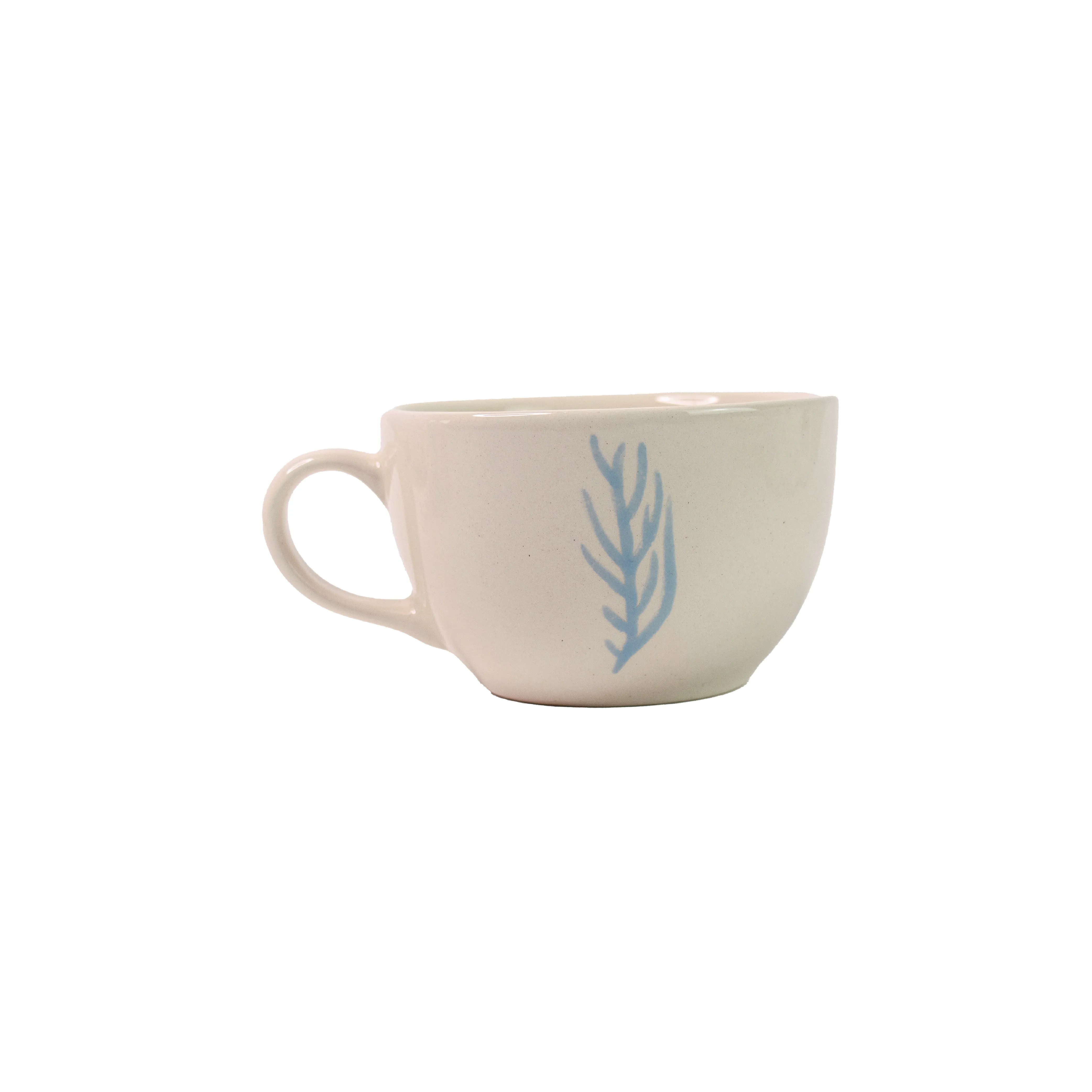 Ceramic Tea Cup & Tea Plate "Corales de la Isla" (Set of 4)