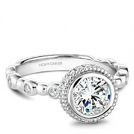 Channel Set Engagement Ring R019-01WM
