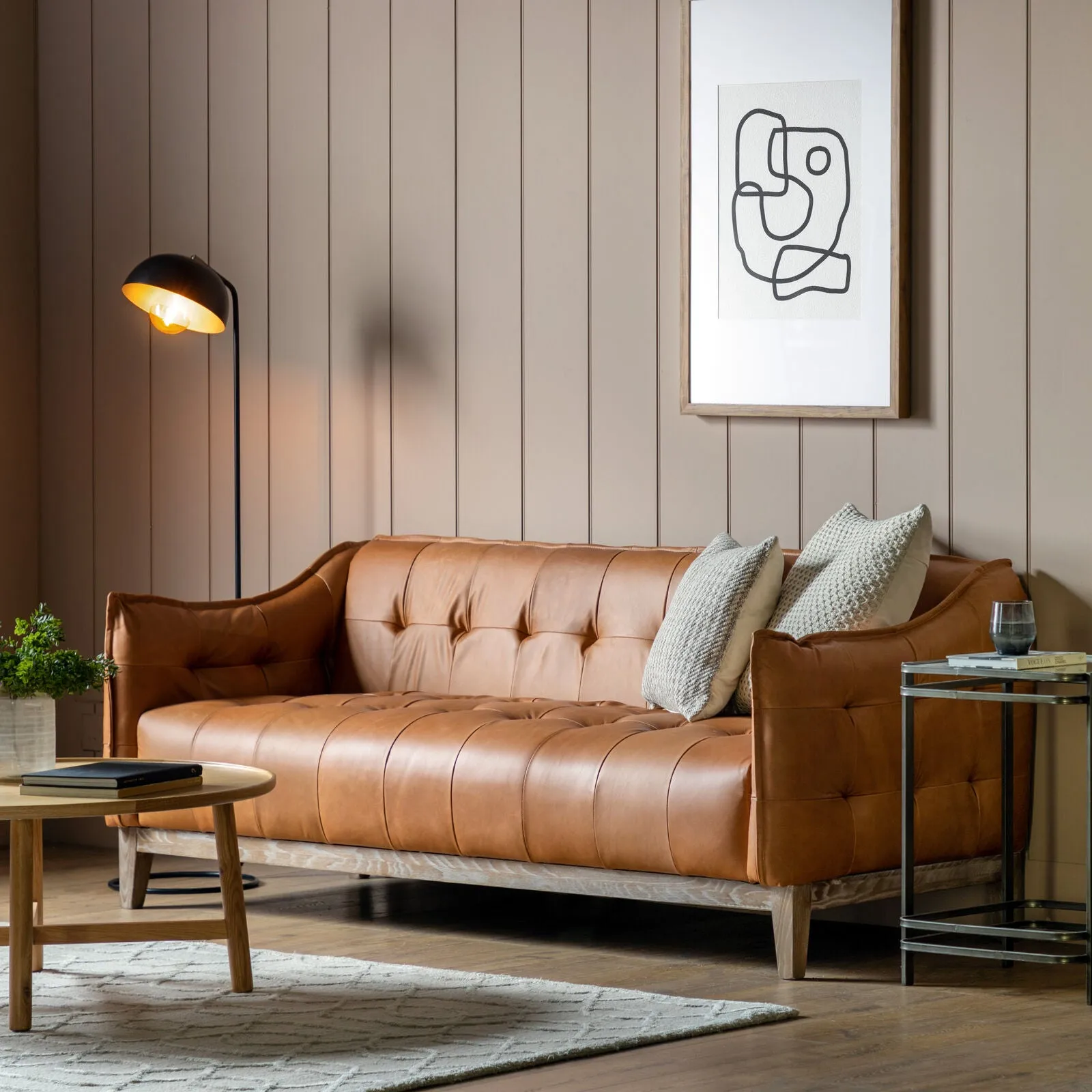 CHASE 3 Seat Vintage Leather Sofa