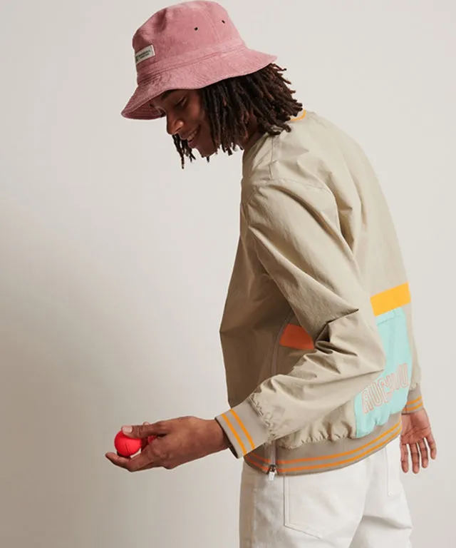 CHUCUCHU Men's V-Neck Windbreaker - Beige