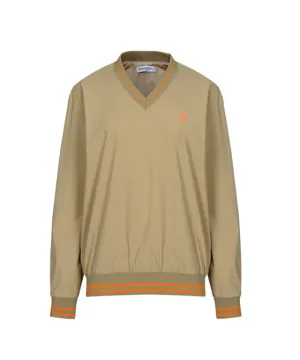 CHUCUCHU Men's V-Neck Windbreaker - Beige
