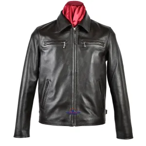 Civilian Vintage 1930's Classic Men Real Leather Jacket cafe racer