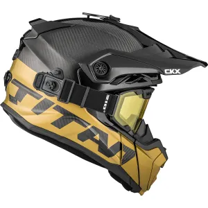 CKX Titan Air Flow Stalwart Carbon Trail and Backcountry Helmet with 210° Goggles
