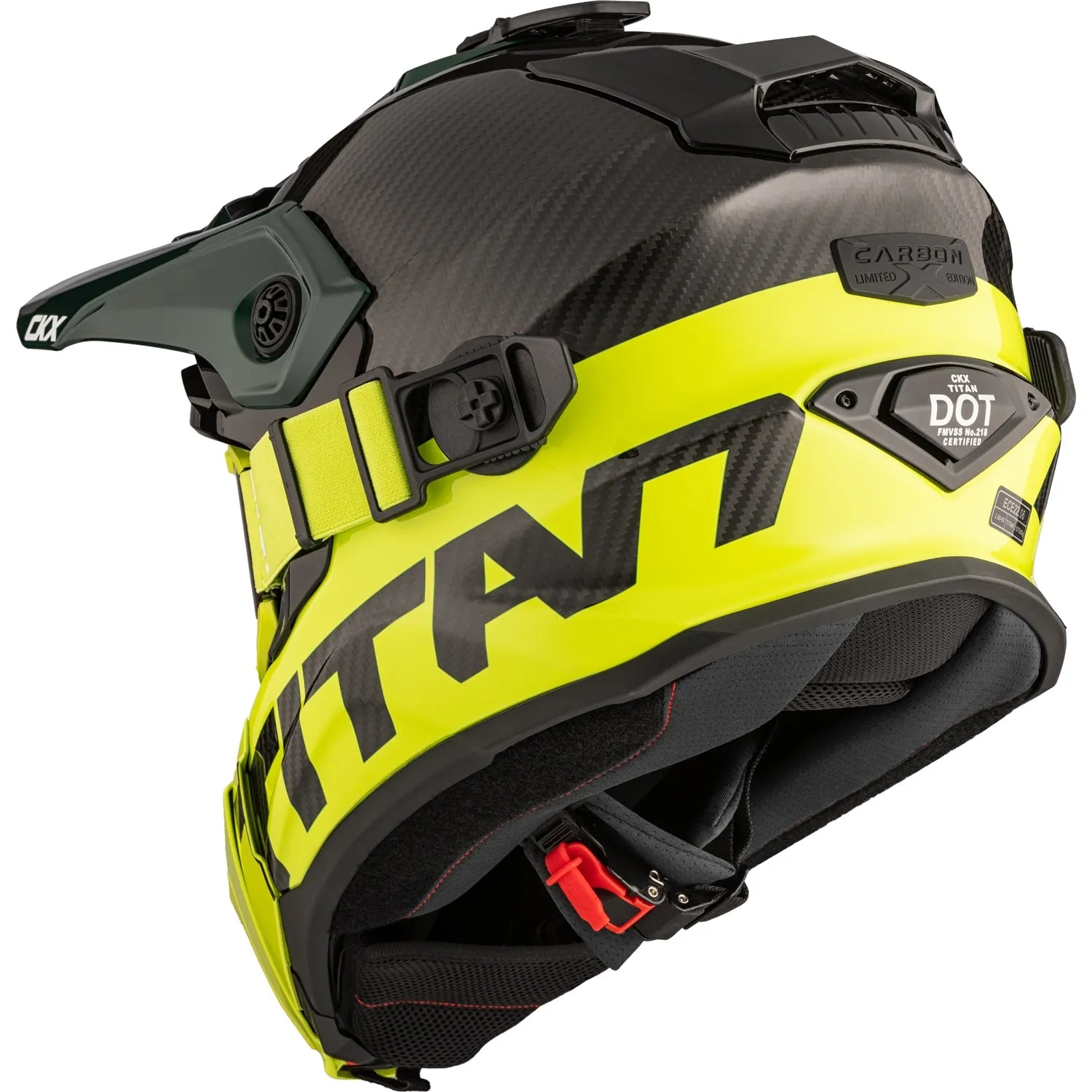 CKX Titan Air Flow Stalwart Carbon Trail and Backcountry Helmet with 210° Goggles