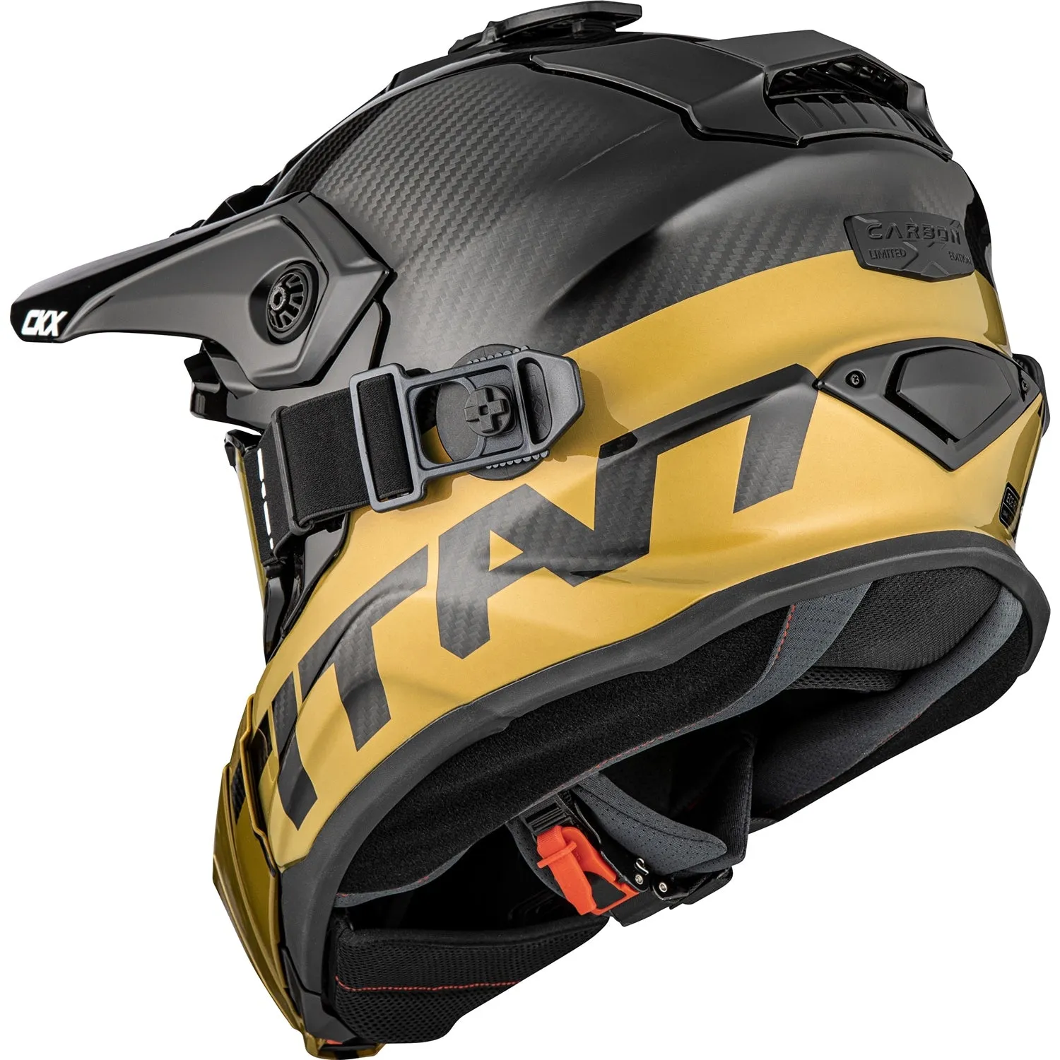 CKX Titan Air Flow Stalwart Carbon Trail and Backcountry Helmet with 210° Goggles