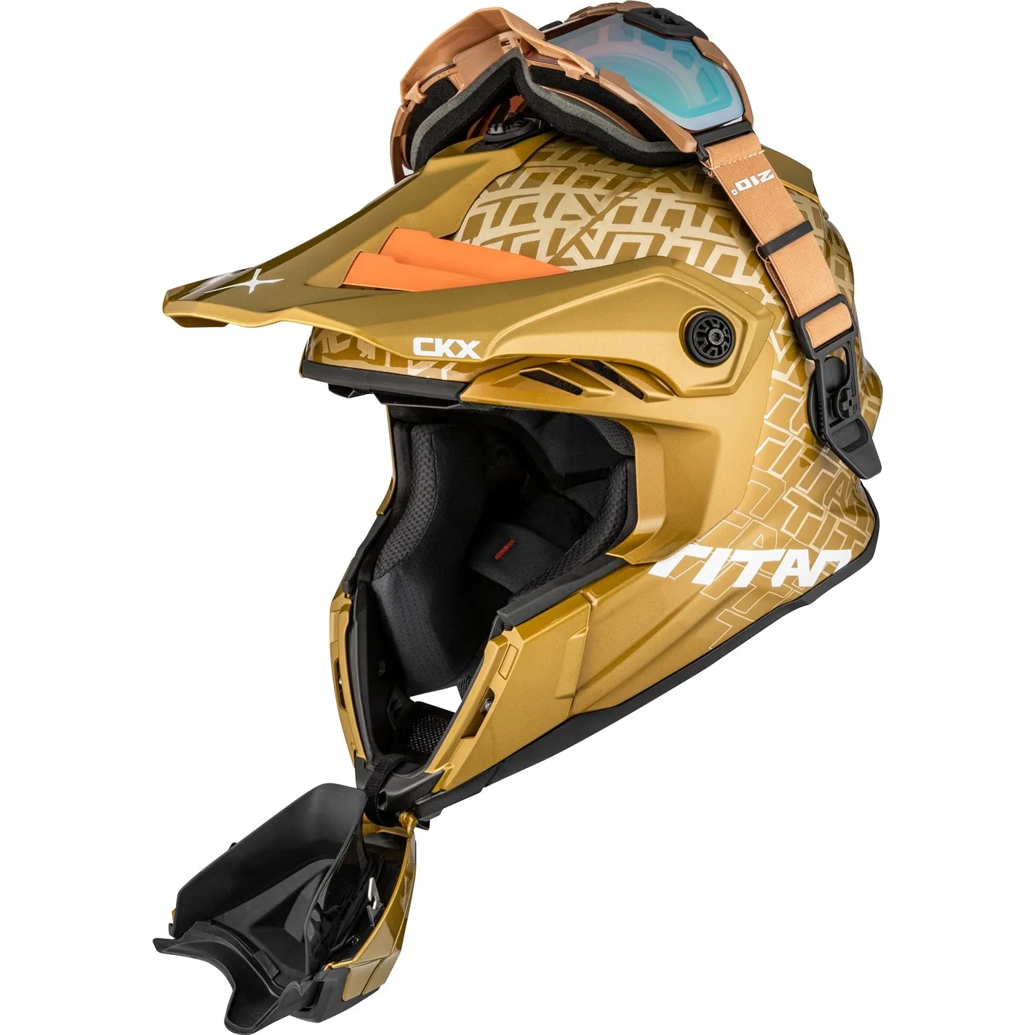 CKX Titan Roar Air Flow Backcountry Helmet with 210° Goggles