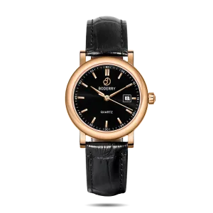 CLASSIC 32MM - Swiss Quartz Movement Watch | Rose Gold & Black